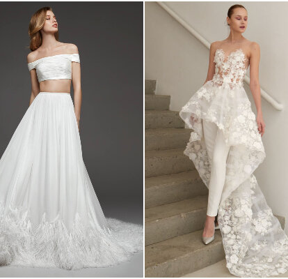 50 vestidos de novia de dos piezas: ¡arrasa con estas propuestas!